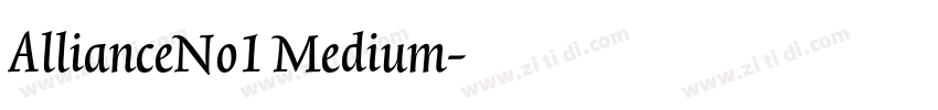 AllianceNo1 Medium字体转换